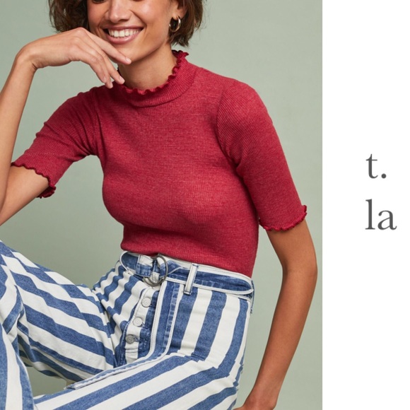 Anthropologie Tops - Anthropologie t. la Textured Mock Neck Top NWOT Anthropologie Tops - Anthropologie t. la Textured Mock Neck Top NWOT